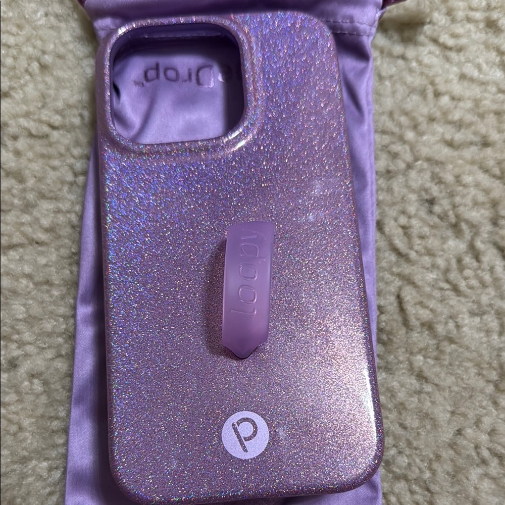 Loopy Purple Glitter Phone Case